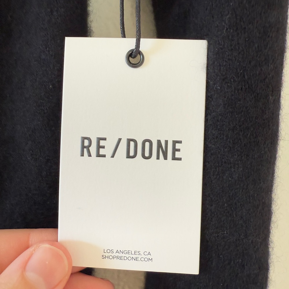 RE/DONE button up cashmere crew neck cardigan NWT